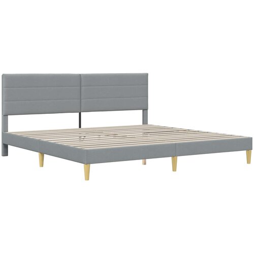  Okvir kreveta s madracem Svijetlo siva 180 x 200 cm tkanina Slike