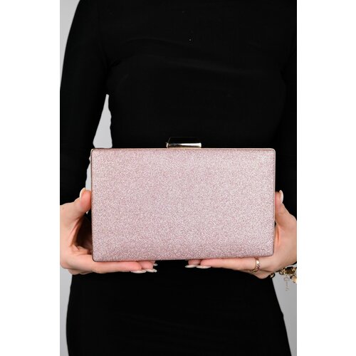 LuviShoes MARSEILLE Pink Sand Glitter Women's Evening Dress Bag Cene
