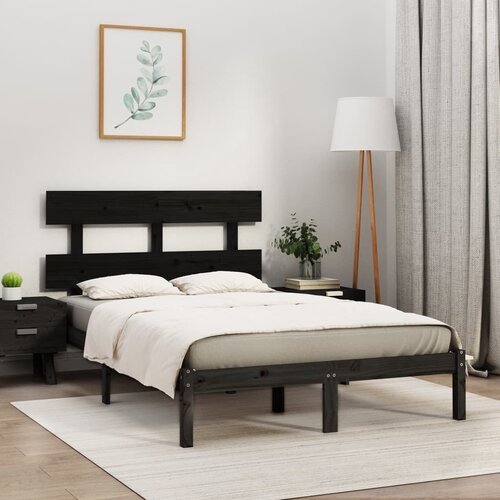  Okvir za krevet od masivne borovine crni 200 x 200 cm Cene