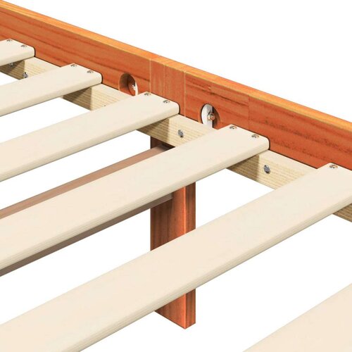  Okvir za krevet 2 pcs Vosak smeđa 150 x 200 cm Slike