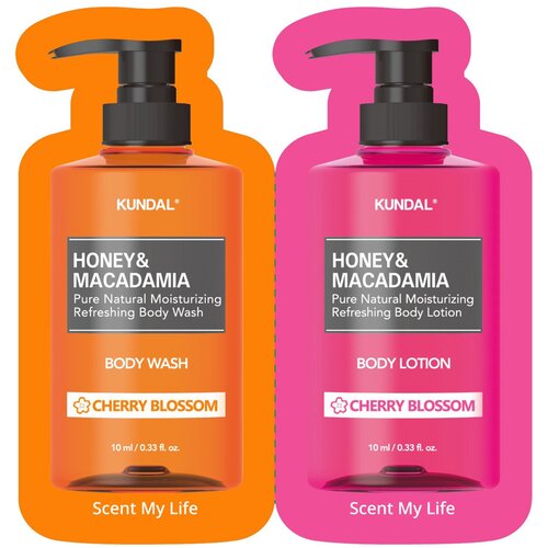 KUNDAL Sachet set Body Wash 10ml+Body Lotion 10ml Cherry Blossom Cene