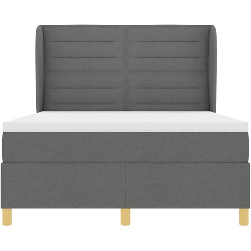  s opruga kutije Tamno siva 200 x 160 cm tkanina Slike