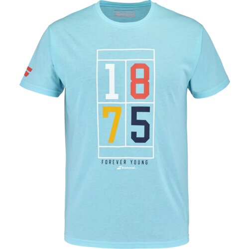 Babolat Pánské tričko exercise vintage tee men angel blue heather l Slike