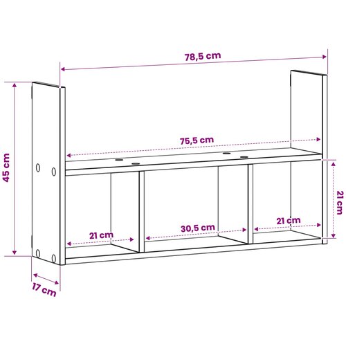  Polica na zidu Betonska siva 78,5 x 17 x 45 cm Slike