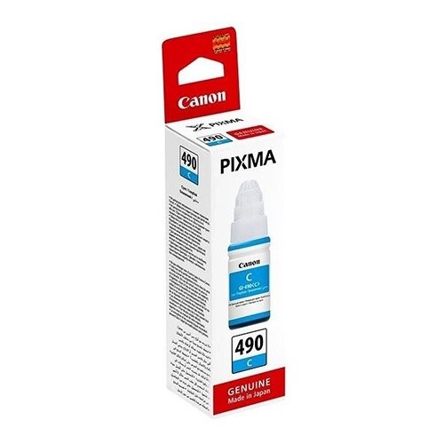 Canon Tinta GI490C CYAN za printer G1400, G2400, G3400(0664C001AA) Slike