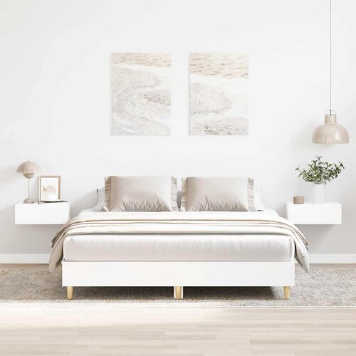 VidaXL okvir kreveta bez madraca bijeli 140x200 cm konstruiranog drva Slike