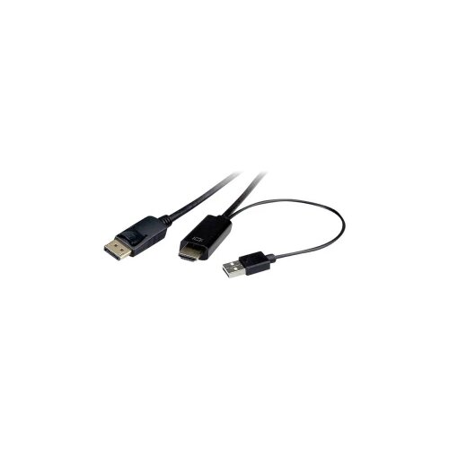 Roline HDMI / DisplayPort / USB priključni kabel DisplayPort utikač, HDMI A utikač, USB-A utikač 3.00 m crna 11.04.5993 sa zaštitom HDMI kabel Cijene