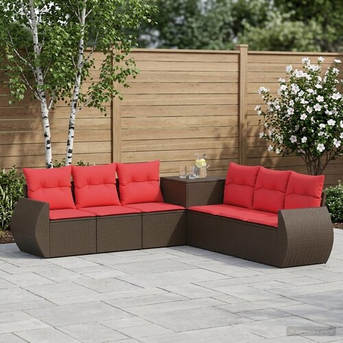  Set sofe 7 kom. Smeđa i crvena 243 x 243 x 85 cm Cene