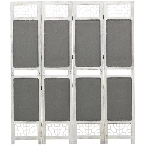 vidaXL 338555 4-Panel Room Divider Grey 140x165 cm Fabric