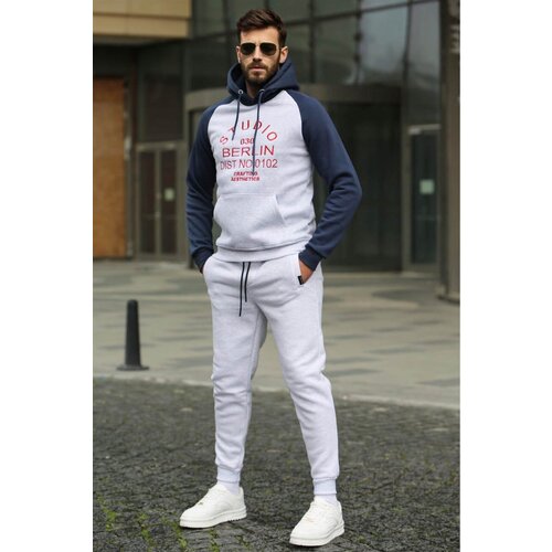 Madmext Carmelange Raised Embroidered Sweatshirt Jogger Tracksuit Set 6359 Slike