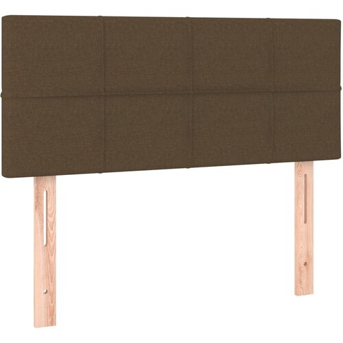 Maison Chic posteljno vzglavje - vzglavna omarica - nočna omarica temno rjavo 90x5x78/88 cm blago, (21706771) Slike