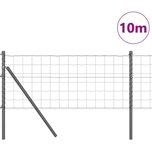 Euro Ograđivanje Ukop 10 x 0,6 m Čelik premazan PVC-om Siva Slike