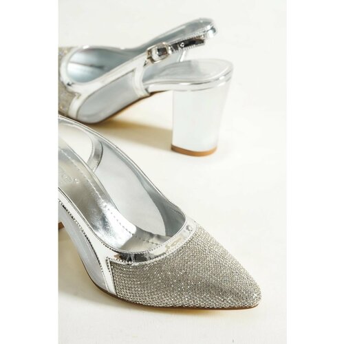 Capone Outfitters High Heels - Silver - Block Slike