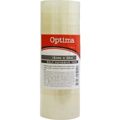 Optima Selotejp , 15 mm x 33 m, prozoren, 10/1 Cene