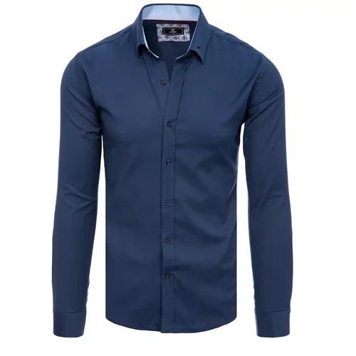 DStreet DX2327 elegant navy blue men's shirt