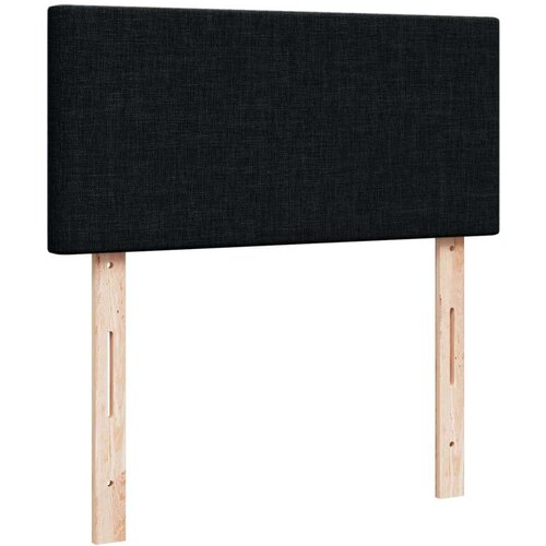 VidaXL Box spring krevet s madracem crni 90x190 cm od tkanine Slike