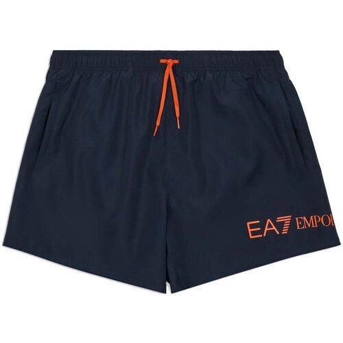 Ea7 Emporio Armani Logo Swim Shorts Armani Blue/Tanger Plava Cijene