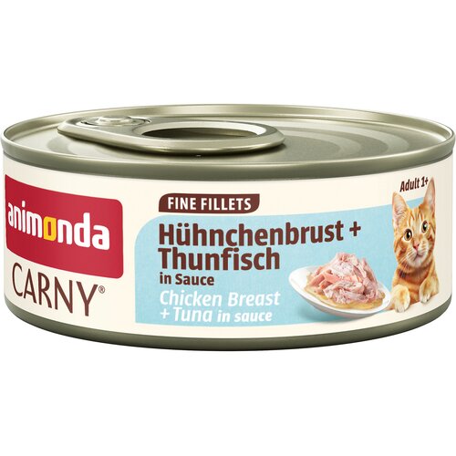  Ekonomično pakiranje animonda Carny Adult Fine Fillets u umaku 24 x 60 g - Pileća prsa i tuna Cijene