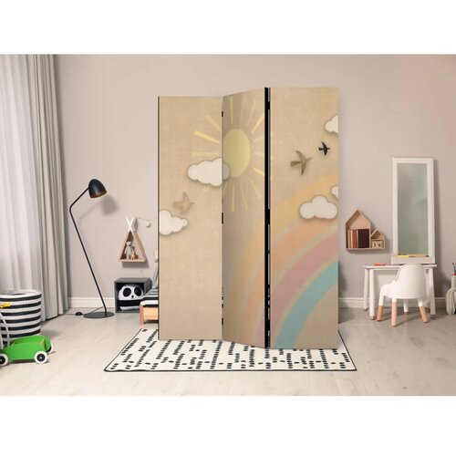  Paravan - Holiday Sky - A Rainbow on a Sunny Day and Flying Birds 135x172 Dvostrani Slike