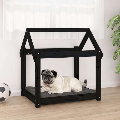  Krevet za pse crni 71 x 55 x 70 cm od masivne borovine Cijene