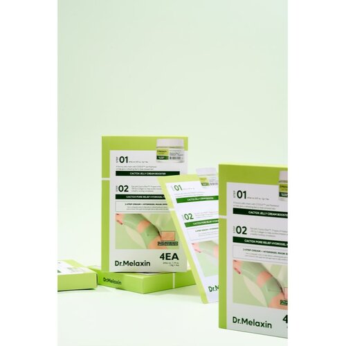 Dr. Melaxin Cactox Pore Relief Jelly Cream Hydrogel Mask intenzivna hidrogelna maska za hidracijo kože in zmanj&amp;scaron;anje por 4 kos Slike