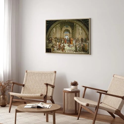  Slika - Raphael – The School of Athens 90x60 U prirodnom drvenom okviru Cene