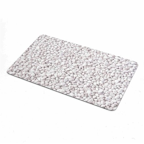 Douceur d int&amp;eacute;rieur Bijela/siva gumena kupaonska prostirka 50x80 cm Leandra &amp;ndash; Slike