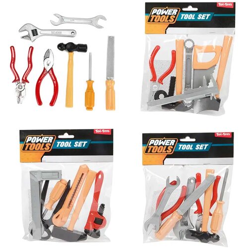 Magic Toys Power Tools komplet za domača dela, 7-delni, v več različicah, 1 kos Slike