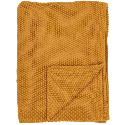 House Nordic Rumena pletena odeja iz recikliranega bombaža 130x170 cm Santos – Cene