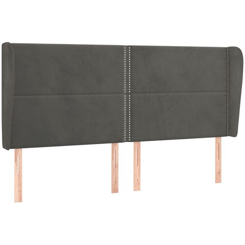 Maison Chic vzglavna omarica - nočna omarica - posteljna omarica z u&amp;scaron;esi temno sivo 183x23x118/128 cm žamet, (21712549) Slike