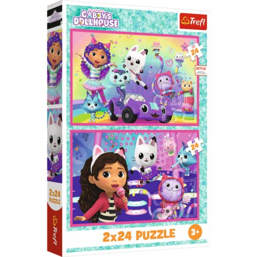 Trefl Gabi kućica za lutke igra s Gabijem 2x24 komada puzzle - Cene