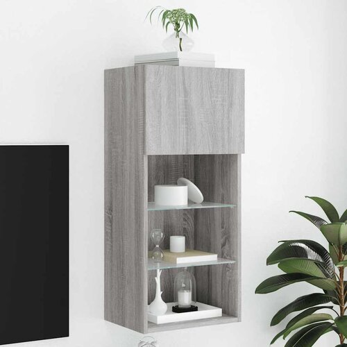 TV ormarić s LED svjetlima boja hrasta 40,5x30x90 cm Cijene