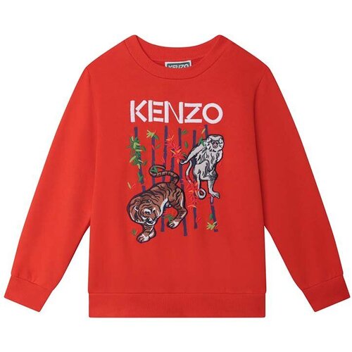 Kenzo Kids Otro&amp;scaron;ki bombažen pulover rdeča barva Slike