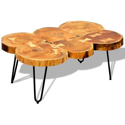 The Living Store Klubska mizica 35 cm 6 debel trden palisander - Klubska Mizica, (21573411) Cene
