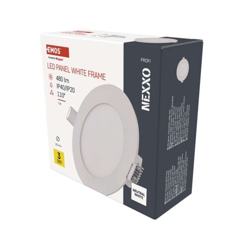  LED vgradno svetilo NEXXO, okroglo, belo, 7W, nevtralno bela Slike