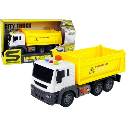  Construction Vehicle Tipper Truck 1:16 Yellow Lift Trailer Cene