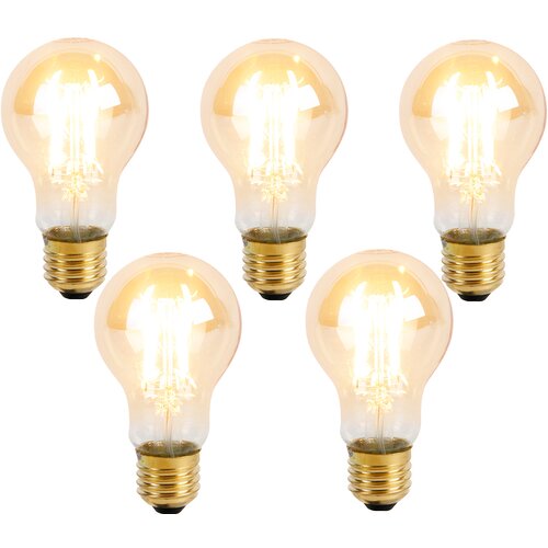 LUEDD Komplet 5 E27 3-stopenjskih zatemljivih LED žarnic A60 Goldline 5W 530lm 2200K Cene
