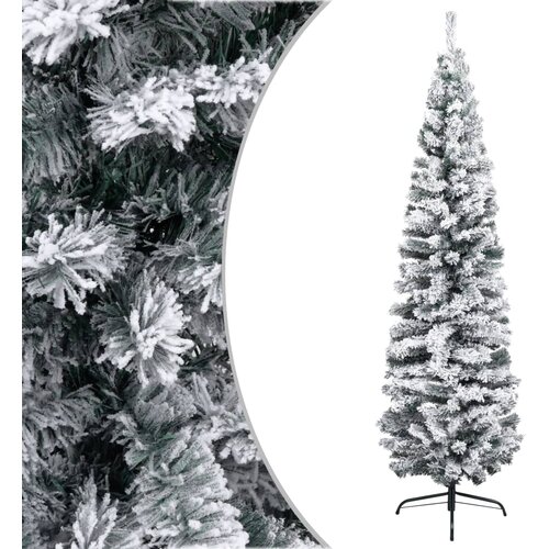 vidaXL usko umjetno božićno drvce sa snijegom zeleno 180 cm PVC Cijene