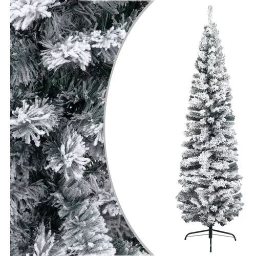 vidaXL usko umjetno božićno drvce sa snijegom zeleno 180 cm PVC