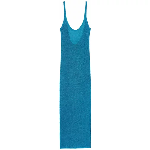 Bershka Obleka za na plažo cijansko modra