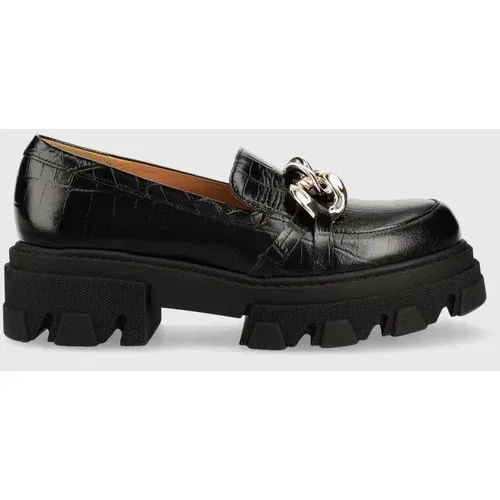Charles Footwear Kožne mokasinke Mey za žene, boja: crna, s platformom, Mey.Loafer
