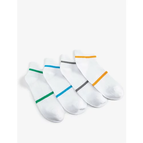 Koton Set of 4 Booties Socks Textured with Stripe Detail
