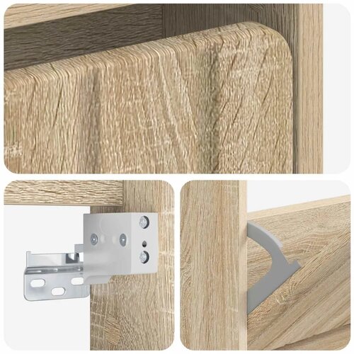  Ormar za cipele na zidu ZWOLLE 71 x 17 x 43 cm Hrast sonoma - Hrast sonoma Slike