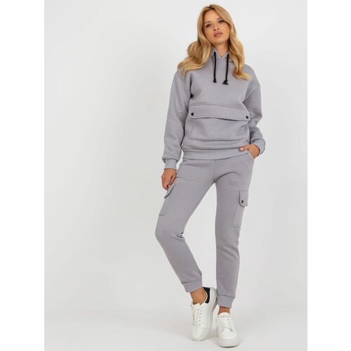Fashion Hunters Grey women's tracksuit with sweatshirt Slike