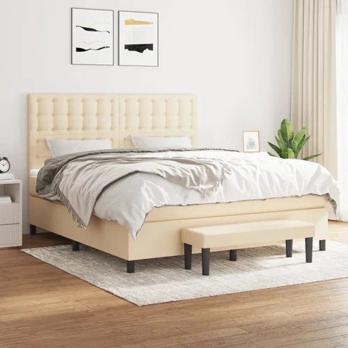 The Living Store Box spring postelja z vzmetnico krem 180x200 cm blago - Box Spring Postelja, (21458217) The Living Store Box spring postelja z vzmetnico krem 180x200 cm blago - Box Spring Postelja, (21458217)
