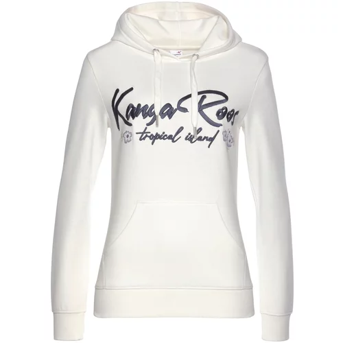 Kangaroos Sweater majica ecru/prljavo bijela / mornarsko plava