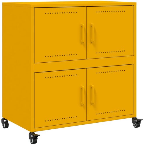 Maison Chic Komoda - Predalnik gorčično rumena 68x39x72 cm jeklo, (21715746) Slike