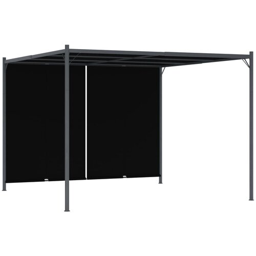 VidaXL Vrtna pergola s pomičnim krovom 3 x 3 m antracit Slike