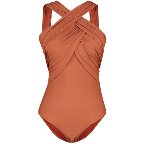 Trendyol Tile*St Flat Barbell Strap Swimsuit Slike