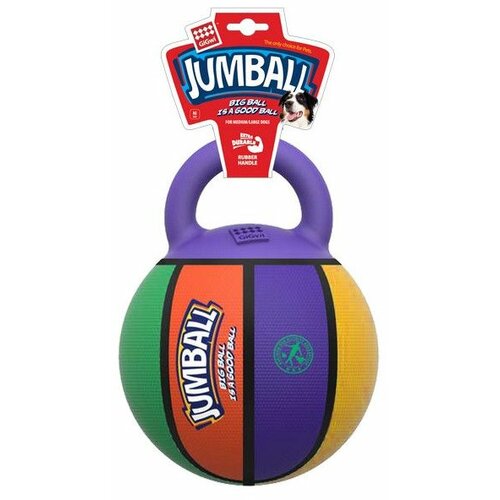 GiGwi Jumball lopta sa gumenom ručkom Basket šarena Cene